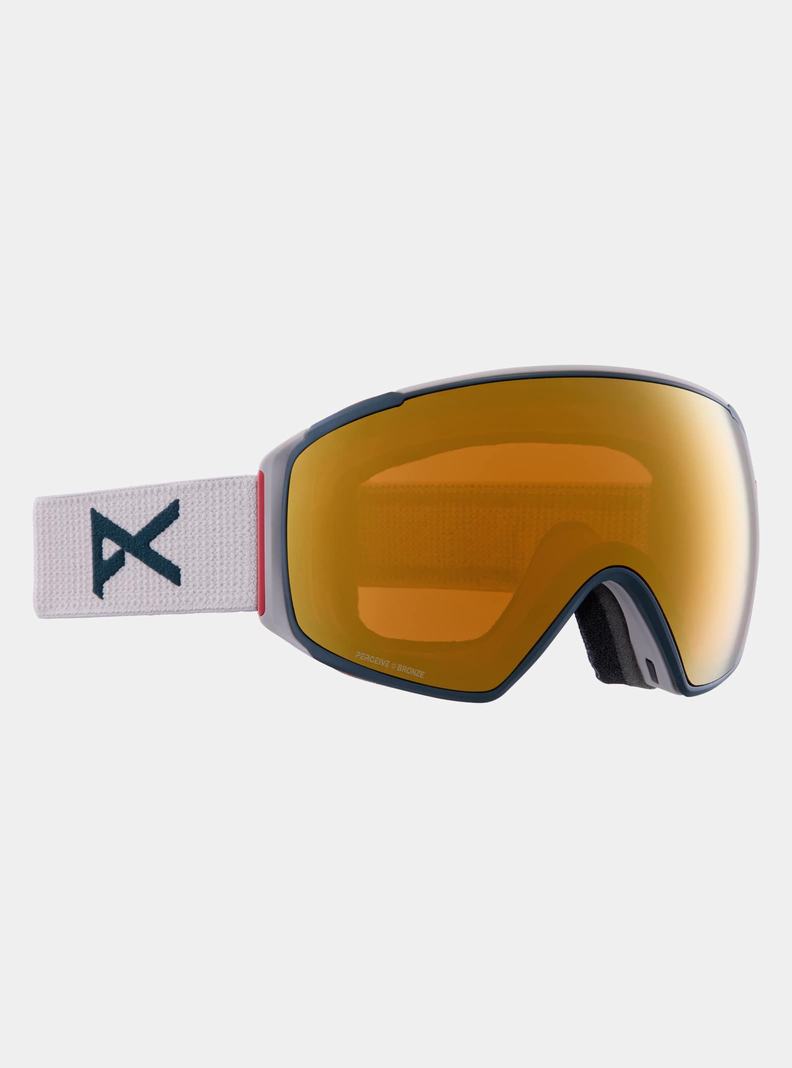 Lunette Ski Burton Anon M4S Goggles (Toric) + Bonus Lens + MFI Face Mask  Grise Orange Femme | VDX-0380140