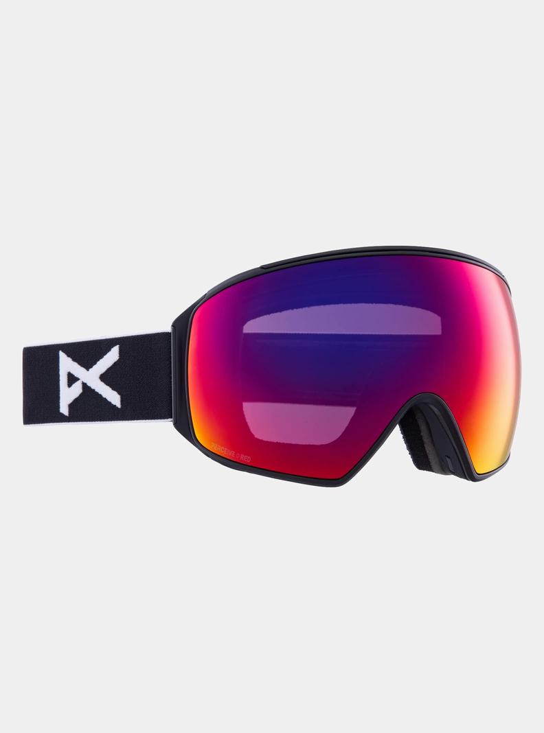 Lunette Ski Burton Anon M4 Goggles (Toric) + Bonus Lens + MFI Face Mask  Noir Orange Rouge Femme | YGM-6004965