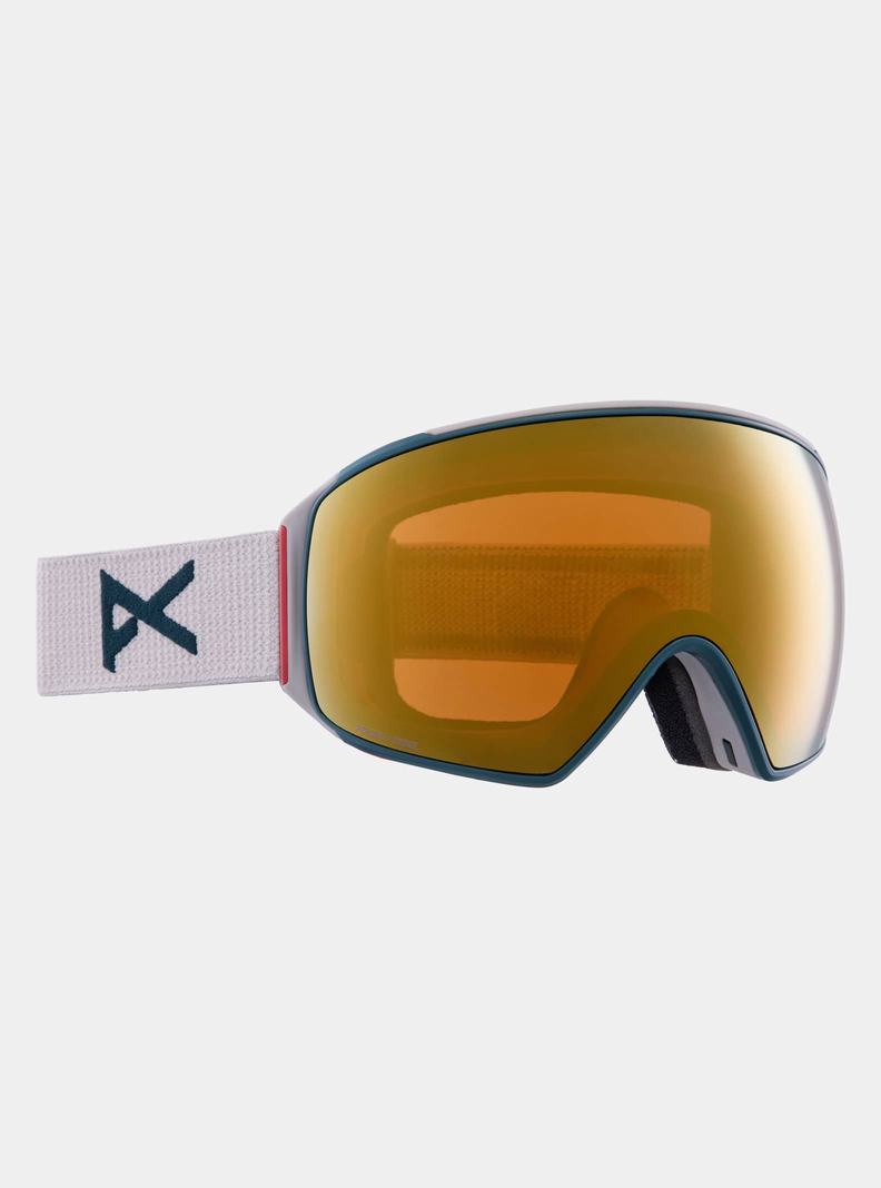 Lunette Ski Burton Anon M4 Goggles (Toric) + Bonus Lens + MFI Face Mask  Grise Orange Femme | JQG-0133181