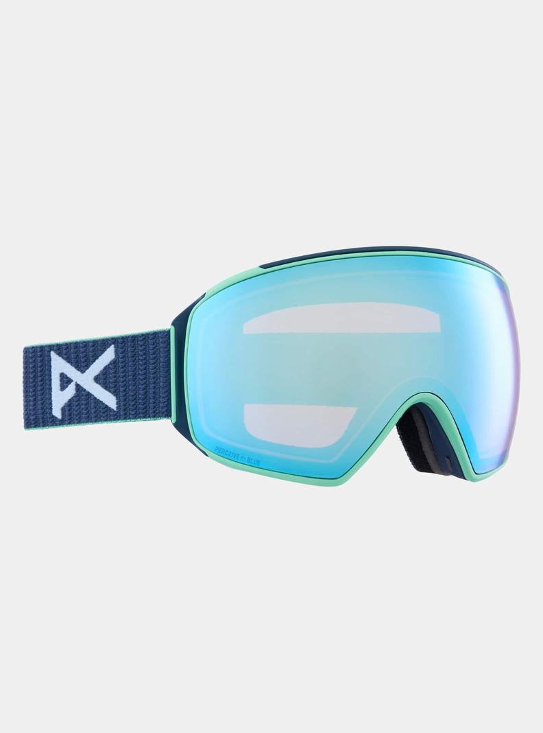 Lunette Ski Burton Anon M4 Goggles (Toric) + Bonus Lens + MFI Face Mask  Bleu Marine Bleu Rose Femme | ISD-7148135