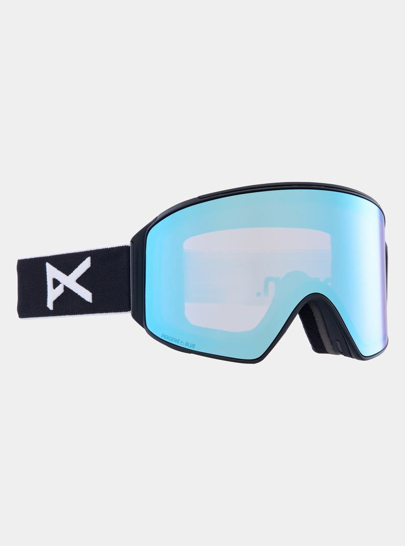 Lunette Ski Burton Anon M4 Goggles (Cylindrical) + Bonus Lens + MFI Face Mask  Noir Bleu Rose Femme | ENZ-8988947