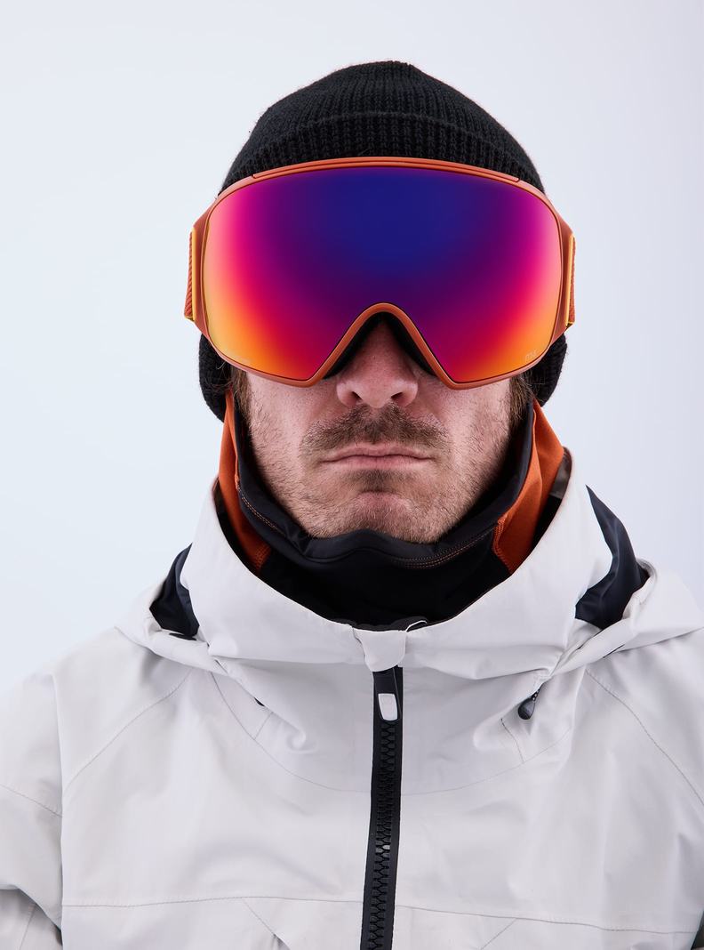 Lunette Ski Burton Anon M4 Goggles (Toric) + Bonus Lens + MFI Face Mask  Orange Rouge Femme | MNA-7679994