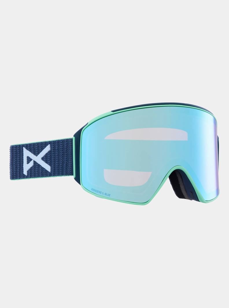 Lunette Ski Burton Anon M4 Goggles (Cylindrical) + Bonus Lens + MFI Face Mask  Bleu Marine Bleu Rose Femme | UDU-1273290