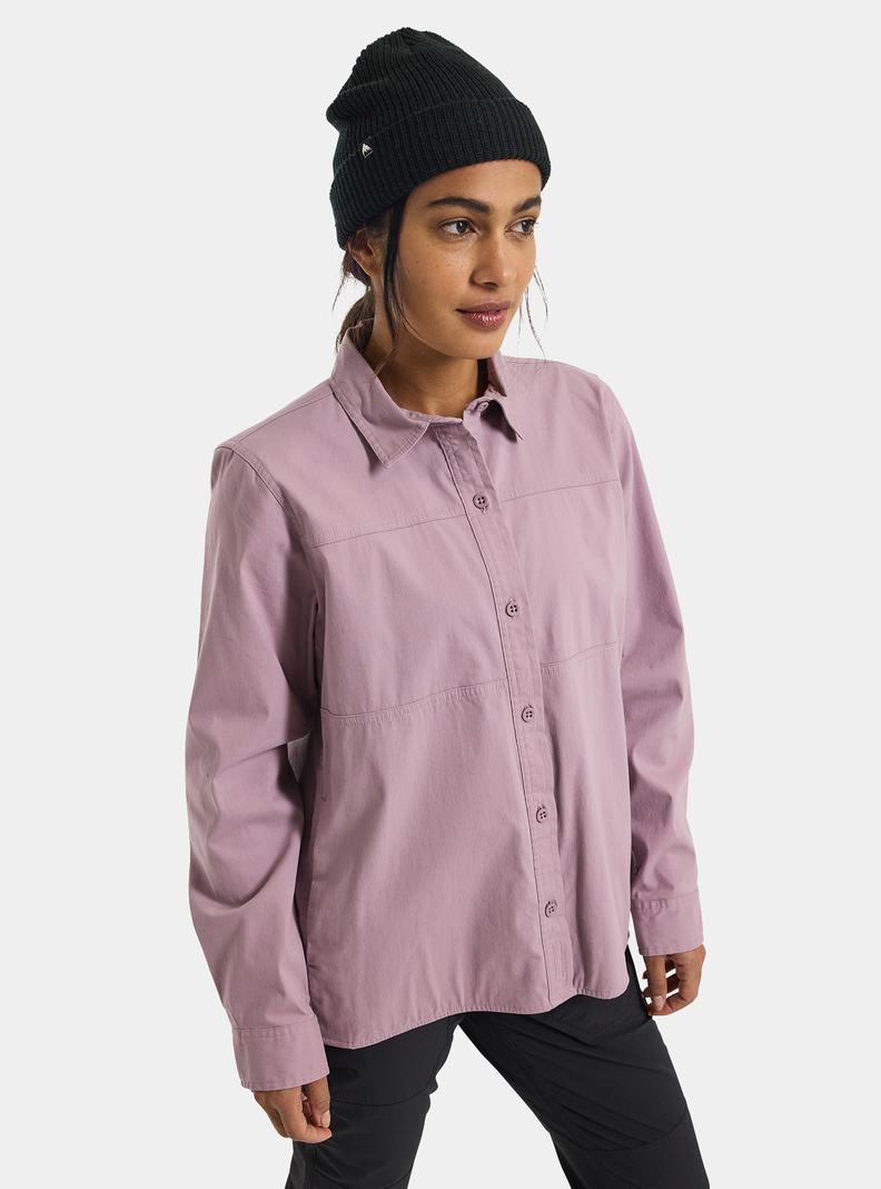 Chemise Burton Travail Stretch Long Sleeve  Lavande Femme | YNB-1933004