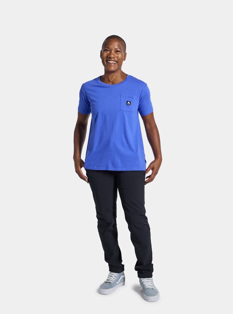 T-shirts Burton Colfax Corta Sleeve  Bleu Femme | AJA-9157549