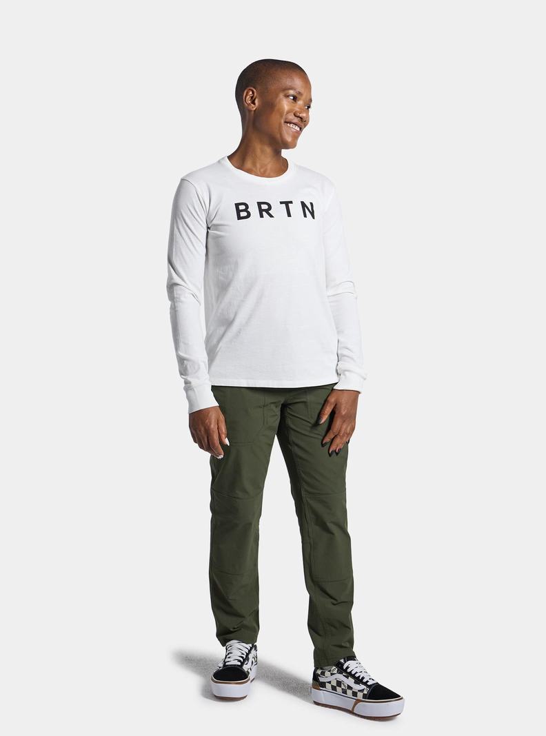 T-shirts Burton BRTN Long Sleeve  Blanche Femme | FTH-4512998