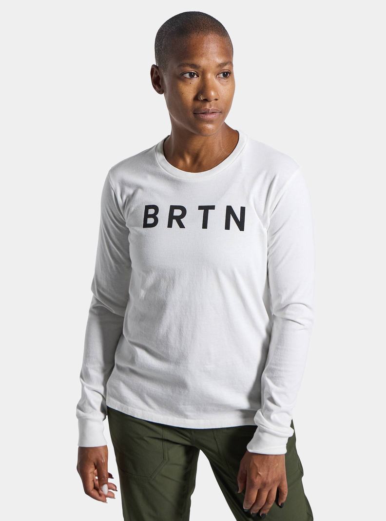 T-shirts Burton BRTN Long Sleeve  Blanche Femme | FTH-4512998