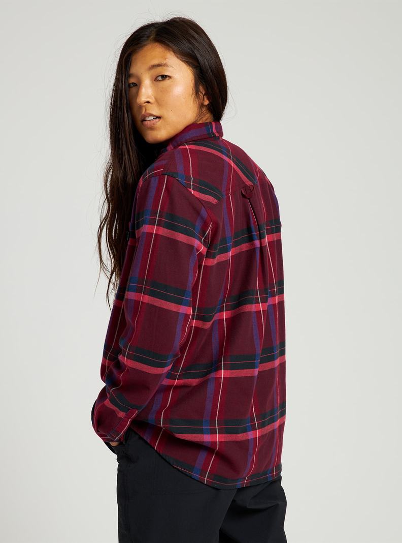 Chemise Burton Grace Long Sleeve Flannel  Rouge Foncé Femme | DZL-0176288