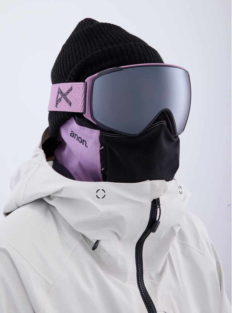 Lunette Ski Burton Anon M4S Low Bridge Fit Goggles (Toric) + Bonus Lens + MFI FACE MASK  Violette Orange Noir Femme | VOD-4784180