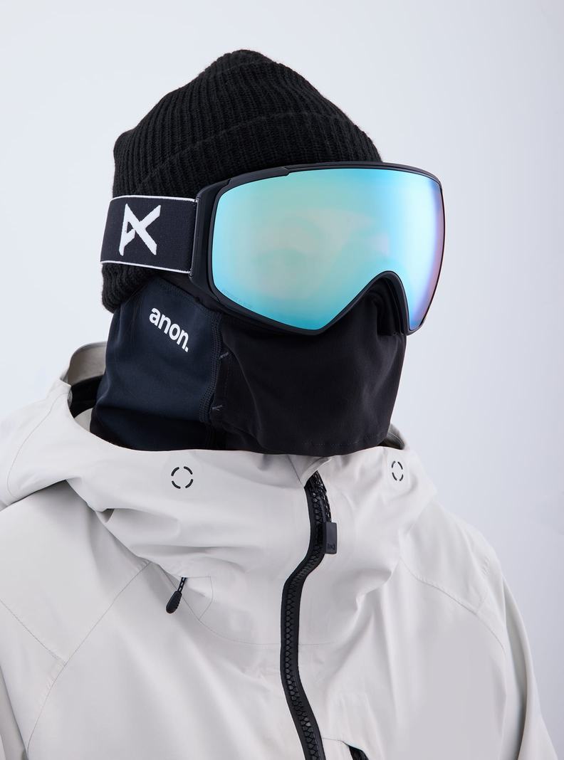 Lunette Ski Burton Anon M4S Low Bridge Fit Goggles (Toric) + Bonus Lens + MFI FACE MASK  Noir Bleu Rose Femme | YXH-5876180