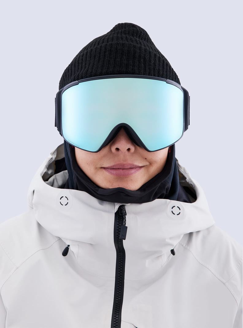 Lunette Ski Burton Anon M4S Low Bridge Fit Goggles (Cylindrical) + Bonus Lens + MFI FACE MASK  Noir Bleu Rose Femme | YPG-6328908