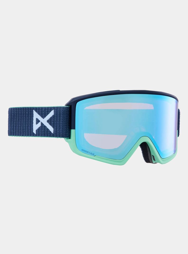 Lunette Ski Burton Anon M3 Goggles + Bonus Lens + MFI Face Mask  Bleu Marine Bleu Rose Femme | IRK-3367172