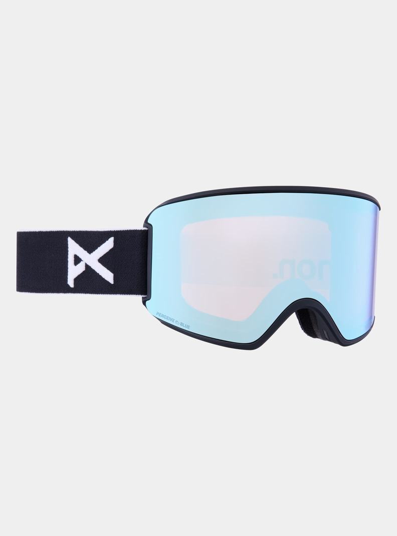 Lunette Ski Burton Anon WM3 Goggles + Bonus Lens + MFI Face Mask  Noir Bleu Rose Femme | FER-0346813