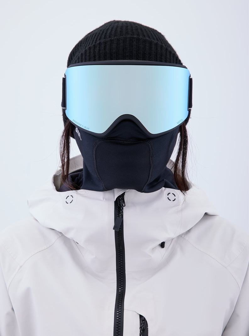 Lunette Ski Burton Anon WM3 Goggles + Bonus Lens + MFI Face Mask  Noir Bleu Rose Femme | FER-0346813