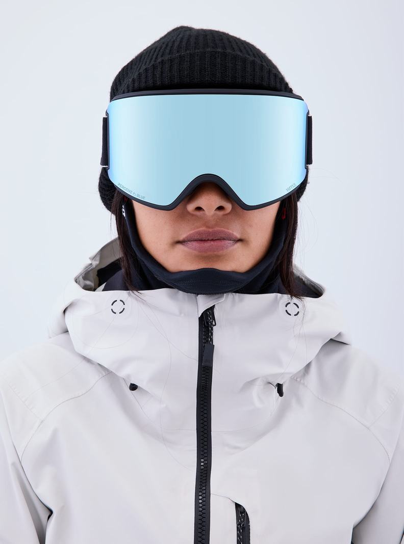 Lunette Ski Burton Anon WM3 Goggles + Bonus Lens + MFI Face Mask  Noir Bleu Rose Femme | FER-0346813