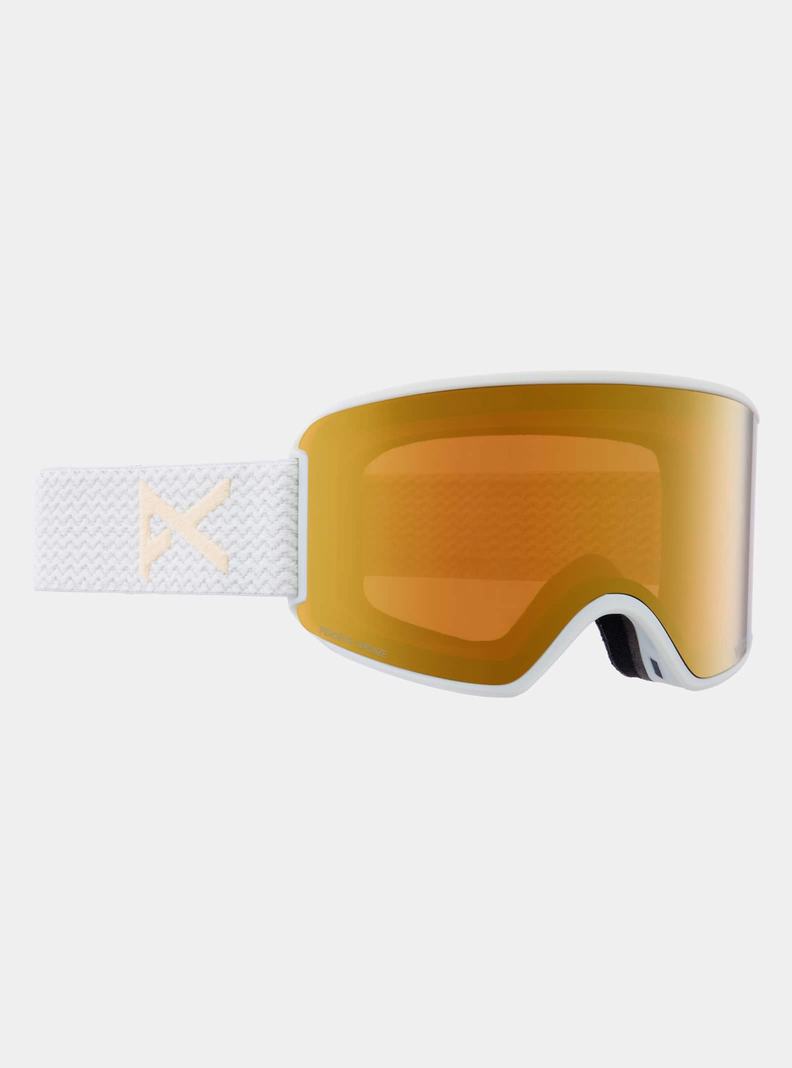 Lunette Ski Burton Anon WM3 Goggles + Bonus Lens + MFI Face Mask  Orange Femme | MWT-4222538