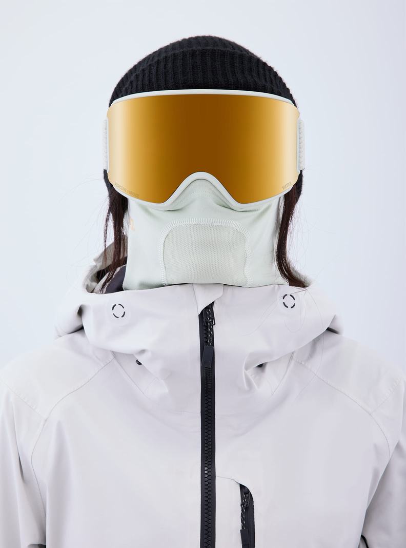 Lunette Ski Burton Anon WM3 Goggles + Bonus Lens + MFI Face Mask  Orange Femme | MWT-4222538