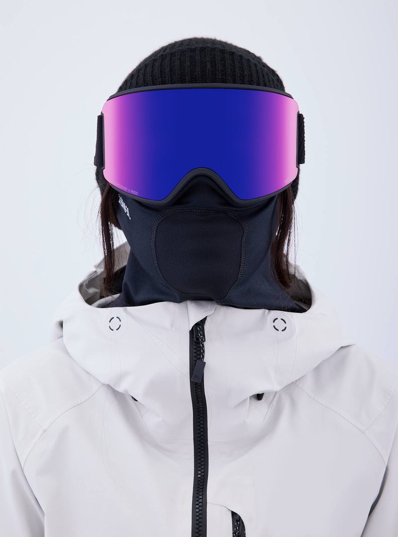 Lunette Ski Burton Anon WM3 Goggles + Bonus Lens + MFI Face Mask  Orange Rouge Femme | SPM-9847457