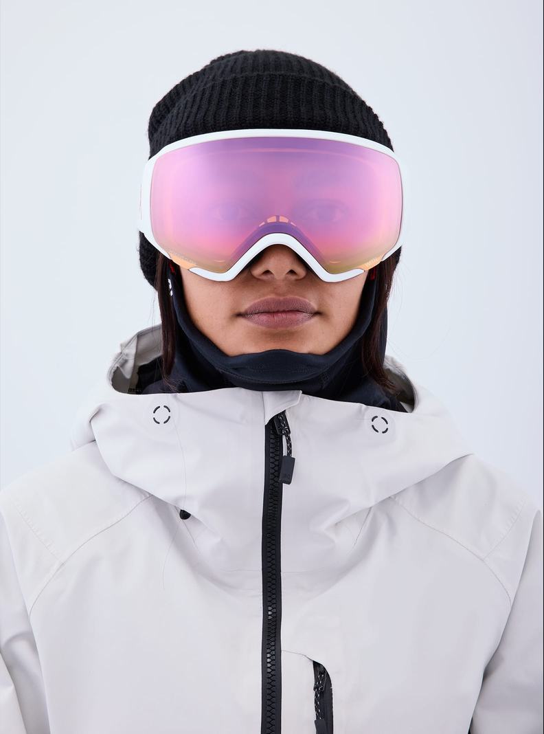 Lunette Ski Burton Anon WM1 Goggles + Bonus Lens + MFI Face Mask  Blanche Rose Bleu Femme | XHP-8052898