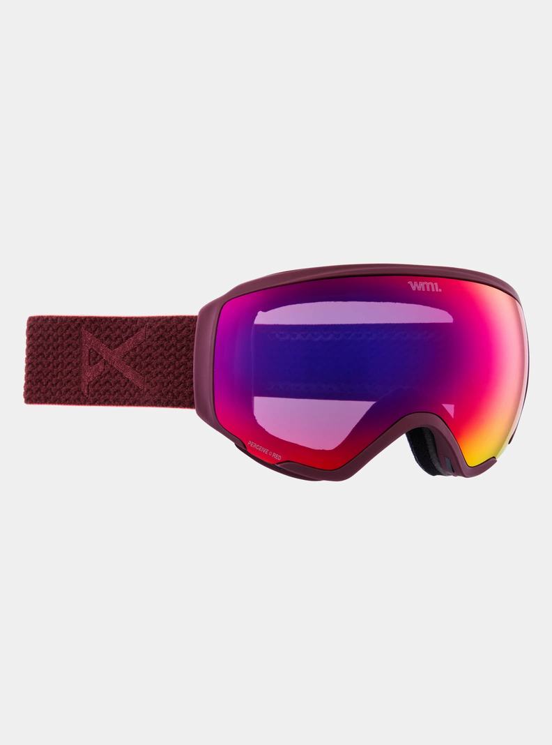 Lunette Ski Burton Anon WM1 Goggles + Bonus Lens + MFI Face Mask  Orange Rouge Femme | GST-3850843