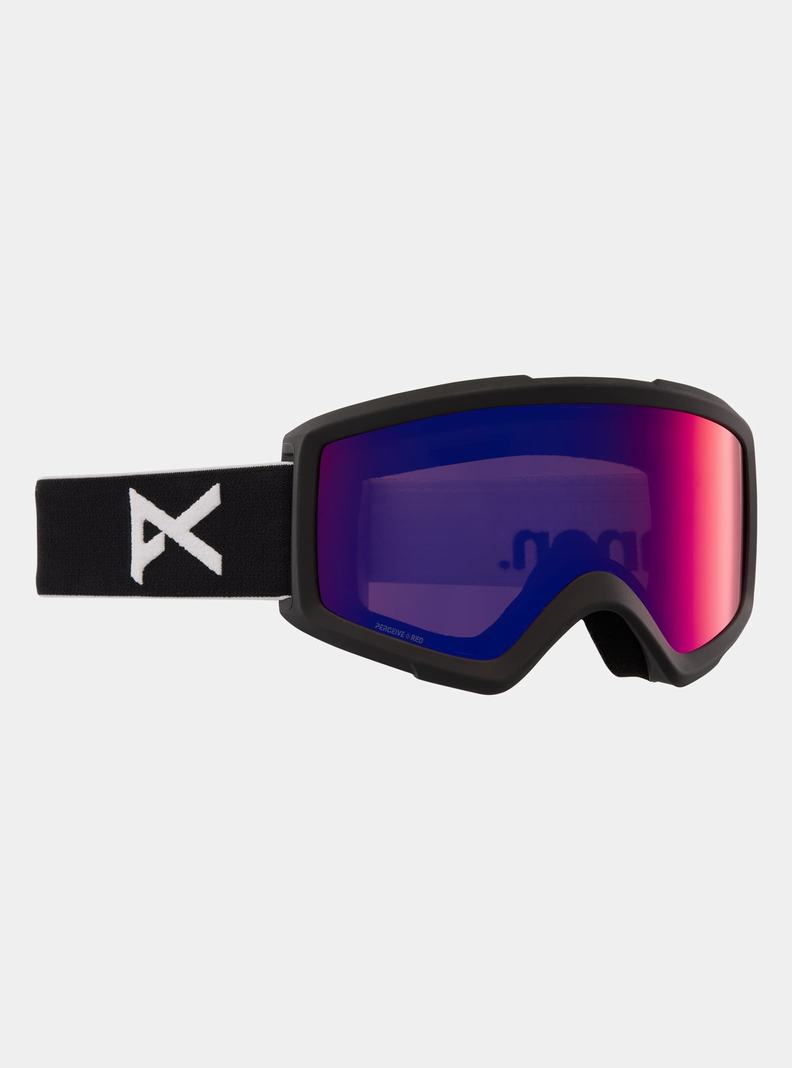 Lunette Ski Burton Anon Helix 2.0 Perceive Goggles + Bonus Lens  Noir Orange Rouge Femme | AYD-1092218