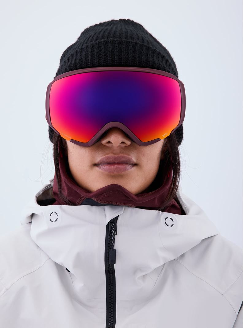 Lunette Ski Burton Anon WM1 Goggles + Bonus Lens + MFI Face Mask  Orange Rouge Femme | GST-3850843