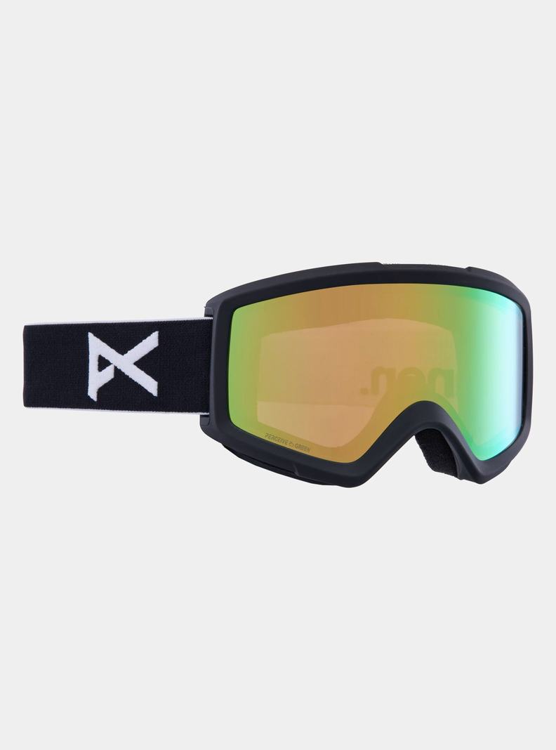 Lunette Ski Burton Anon Helix 2.0 Perceive Goggles + Bonus Lens  Noir Vert Femme | OFF-3077832