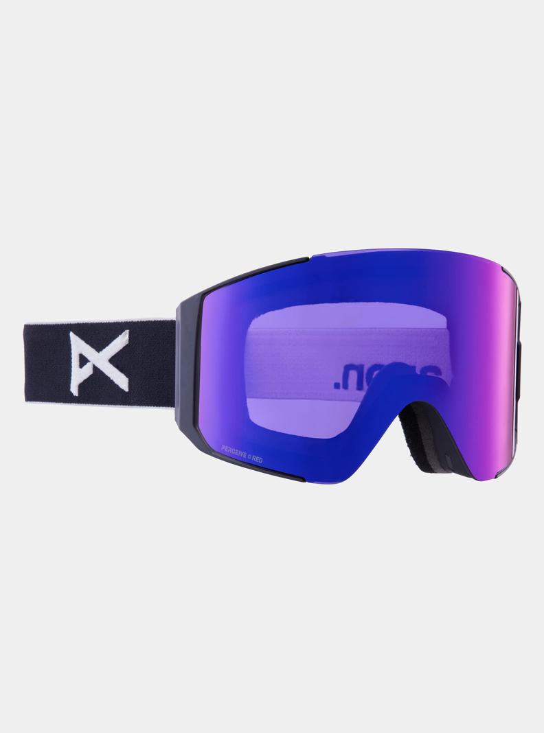 Lunette Ski Burton Anon Sync Low Bridge Fit Goggles + Bonus Lens  Noir Orange Rouge Femme | RIN-9158052