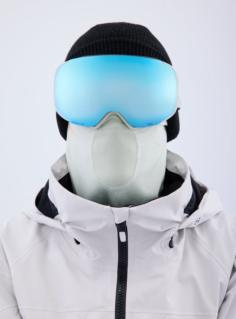 Lunette Ski Burton Anon M2 Goggles + Bonus Lens + MFI Face Mask  Bleu Rose Femme | EID-9419657