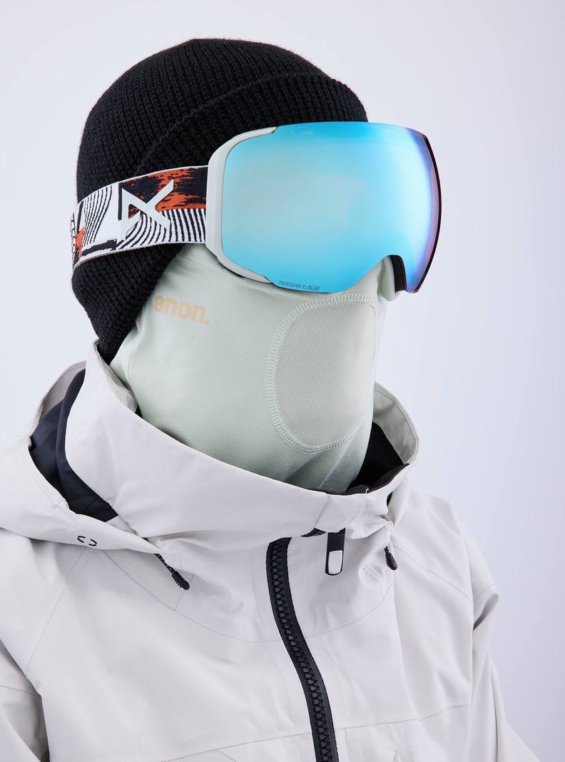 Lunette Ski Burton Anon M2 Goggles + Bonus Lens + MFI Face Mask  Bleu Rose Femme | EID-9419657