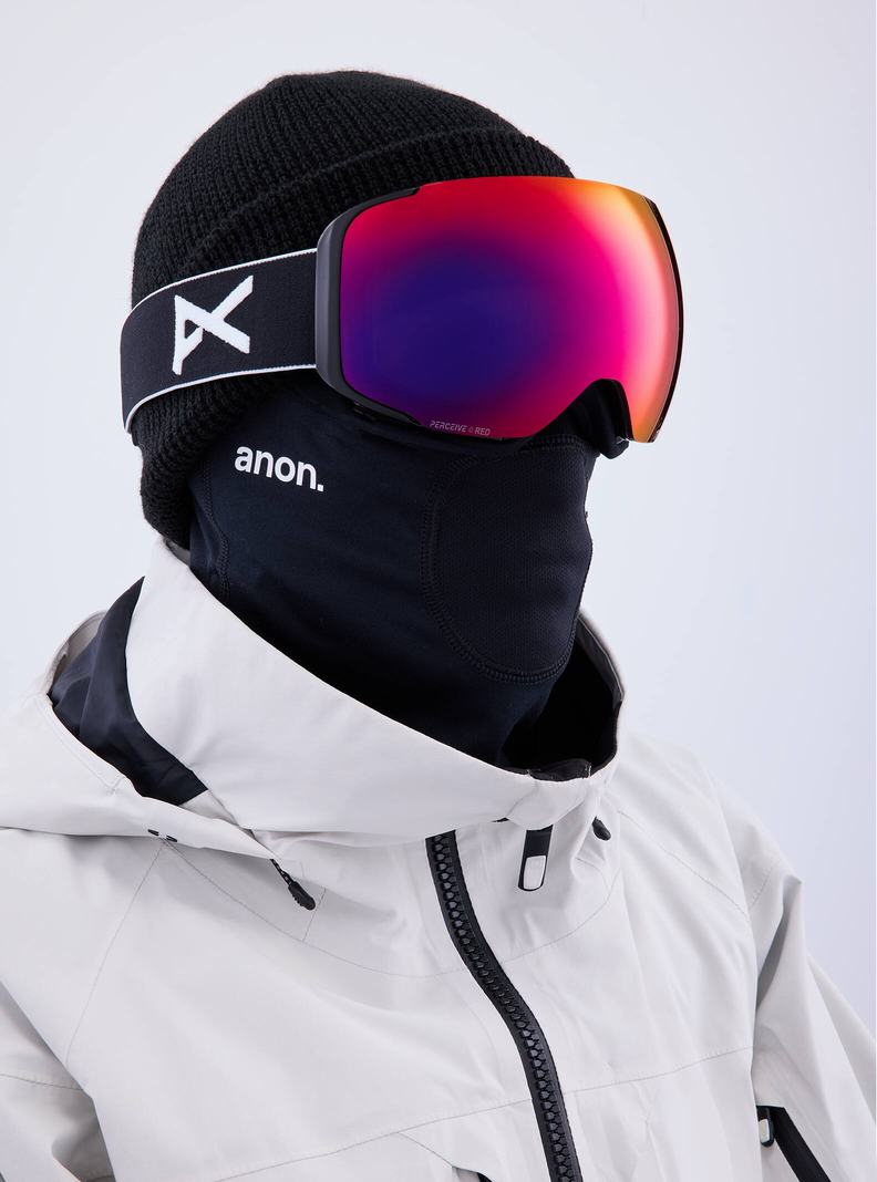 Lunette Ski Burton Anon M2 Goggles + Bonus Lens + MFI Face Mask  Noir Orange Rouge Femme | HCY-0758065