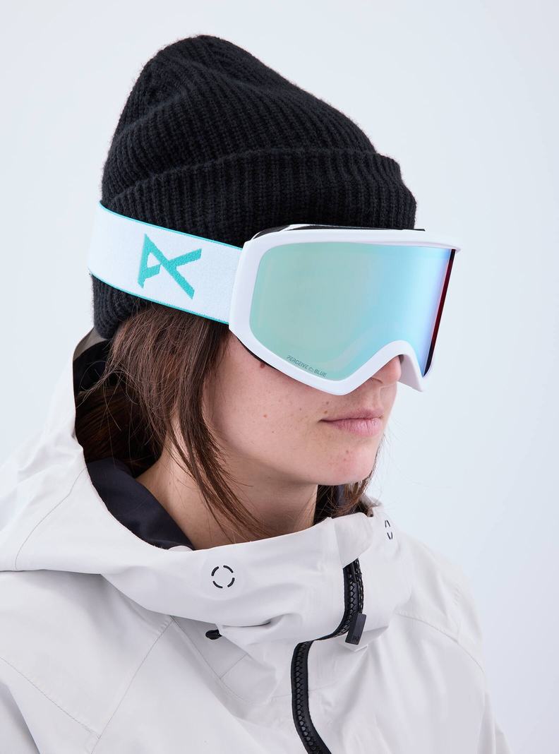 Lunette Ski Burton Anon Insight Goggles + Bonus Lens  Blanche Bleu Femme | OTT-3677221