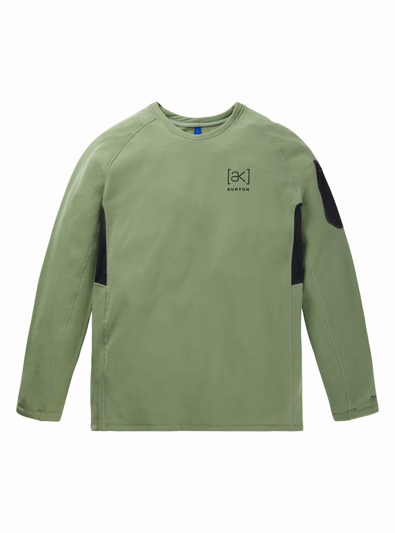 Sweats Burton [ak] Baker Power Stretch Fleece Crewneck  Vert Homme | AHF-6480599