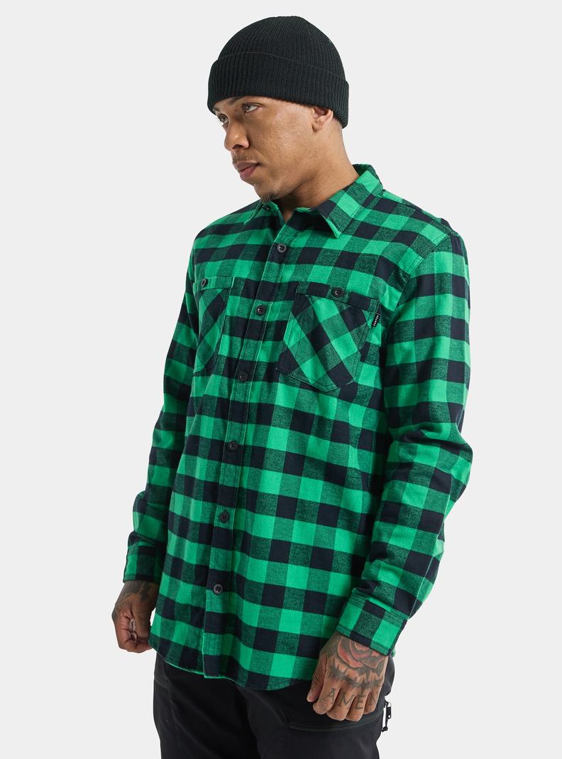 Chemise Burton Favorite Long Sleeve Flannel  Vert Homme | CJI-0061856