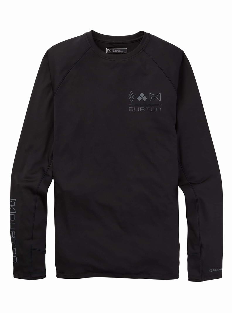 Sous-couches Burton [ak] Helium Power Grid Crewneck  Noir Homme | PUZ-7493161