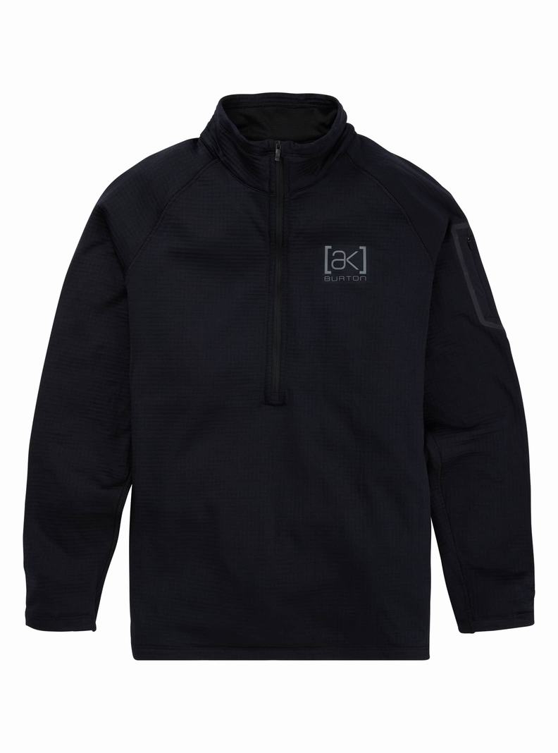 Sweats Burton [ak] Helium Power Grid Half-Zip Fleece  Noir Homme | LQU-9429111