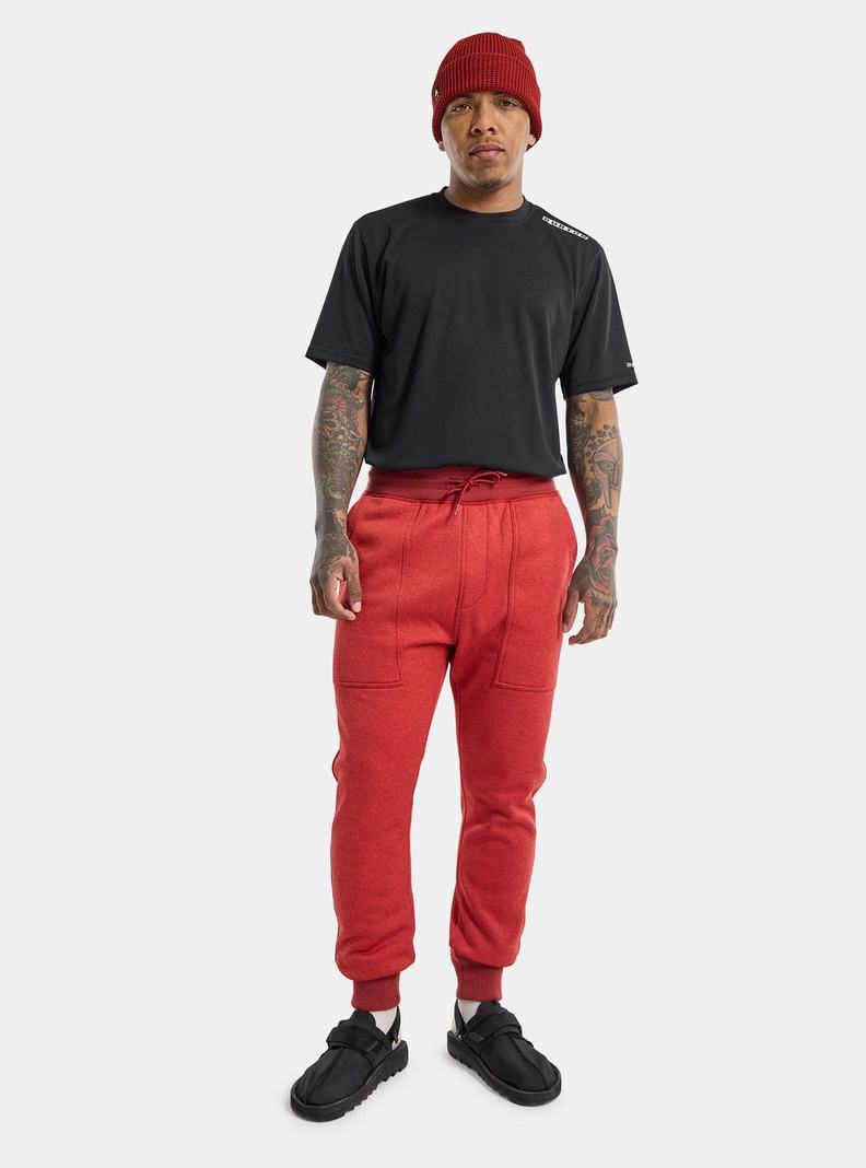 Pantalon Burton Oak Fleece  Rouge Homme | UEQ-9473831