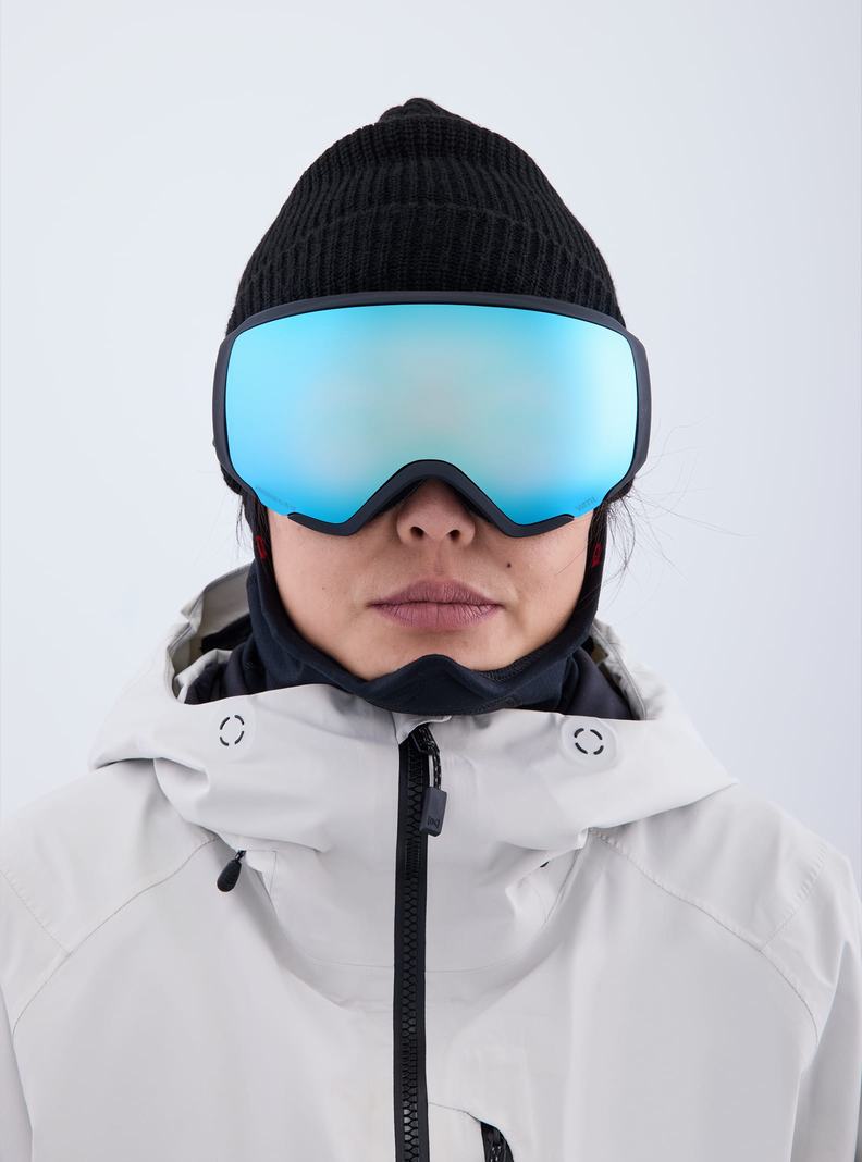 Lunette Ski Burton Anon WM1 Low Bridge Fit Goggles + Bonus Lens + MFI Face Mask  Noir Bleu Rose Femme | UNI-8674768