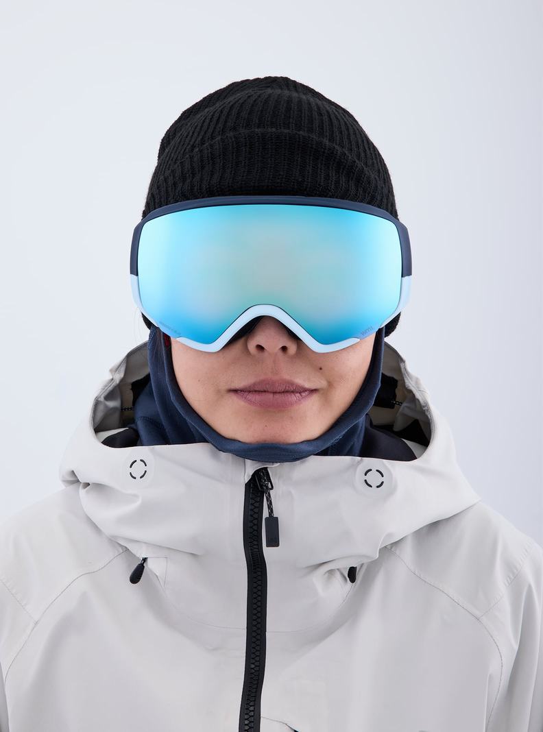 Lunette Ski Burton Anon WM1 Low Bridge Fit Goggles + Bonus Lens + MFI Face Mask  Bleu Marine Bleu Rose Femme | XIG-4731478