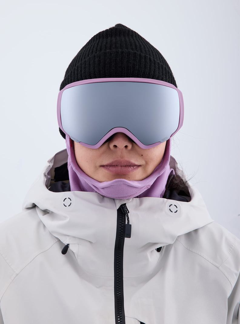 Lunette Ski Burton Anon WM1 Low Bridge Fit Goggles + Bonus Lens + MFI Face Mask  Violette Orange Noir Femme | JMF-0786837