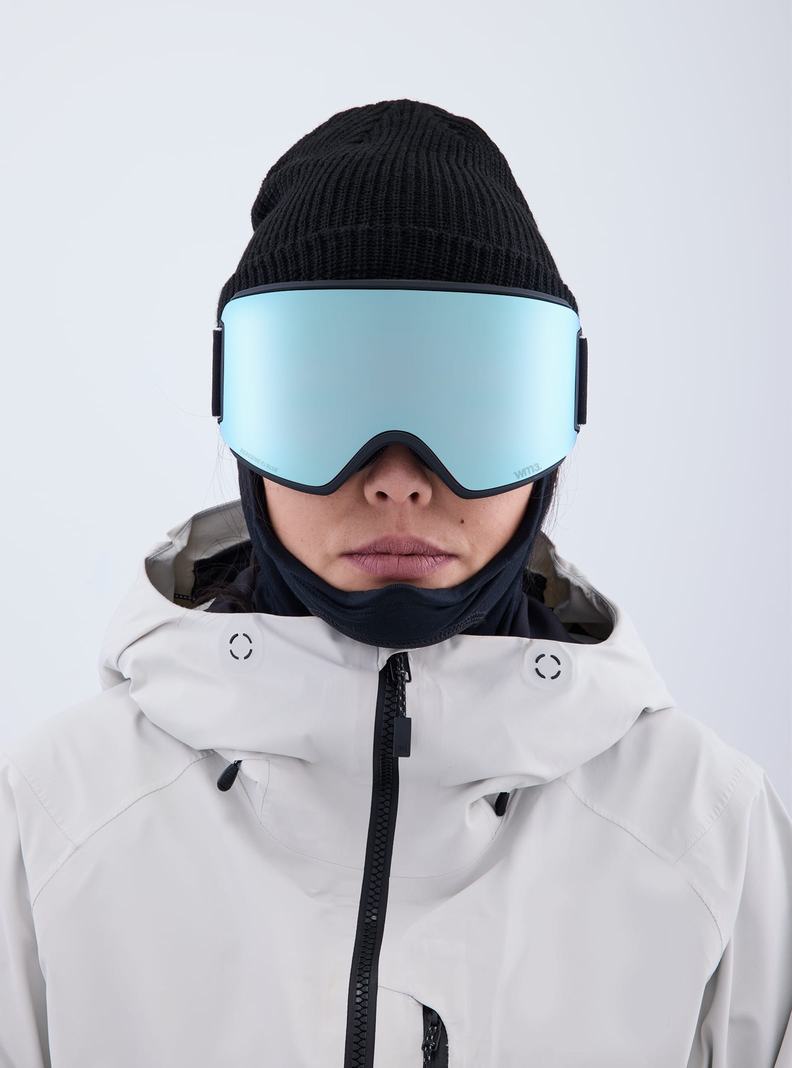 Lunette Ski Burton Anon WM3 Low Bridge Fit Goggles + Bonus Lens + MFI Face Mask  Noir Bleu Rose Femme | QTN-7712598