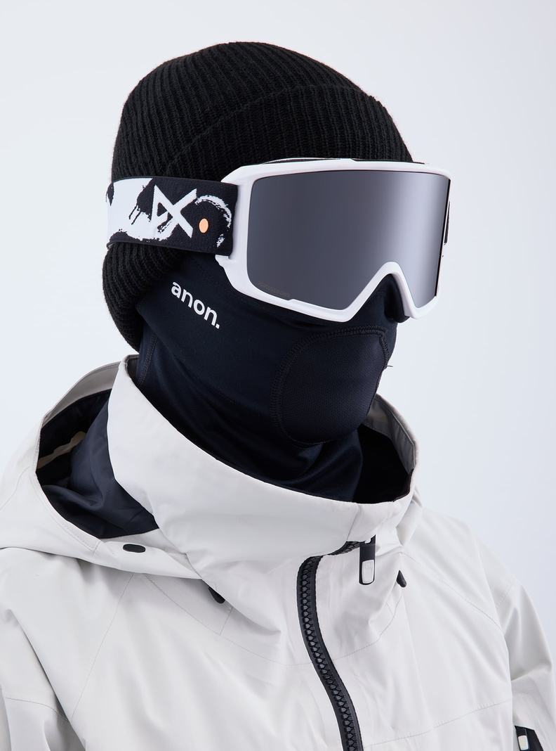 Lunette Ski Burton Anon M3 Low Bridge Fit Goggles + Bonus Lens + MFI Face Mask  Orange Noir Violette Femme | YQK-6078148