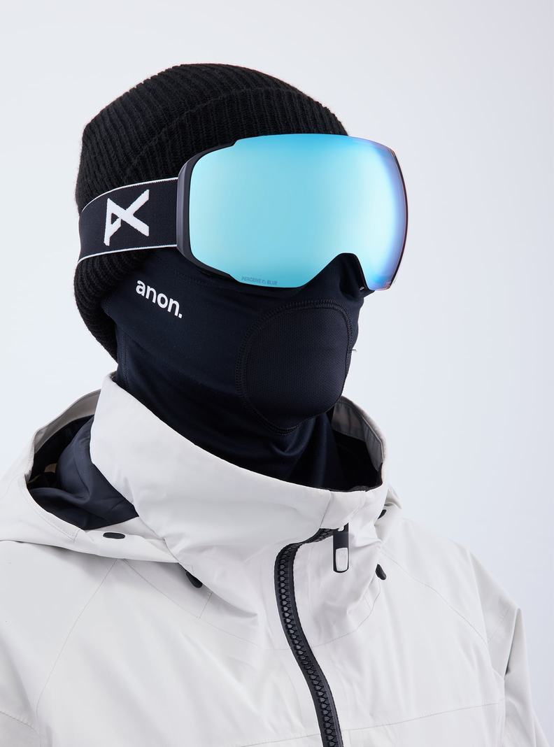 Lunette Ski Burton Anon M2 Low Bridge Fit Goggles + Bonus Lens + MFI Face Mask  Noir Bleu Rose Femme | WIE-6046731