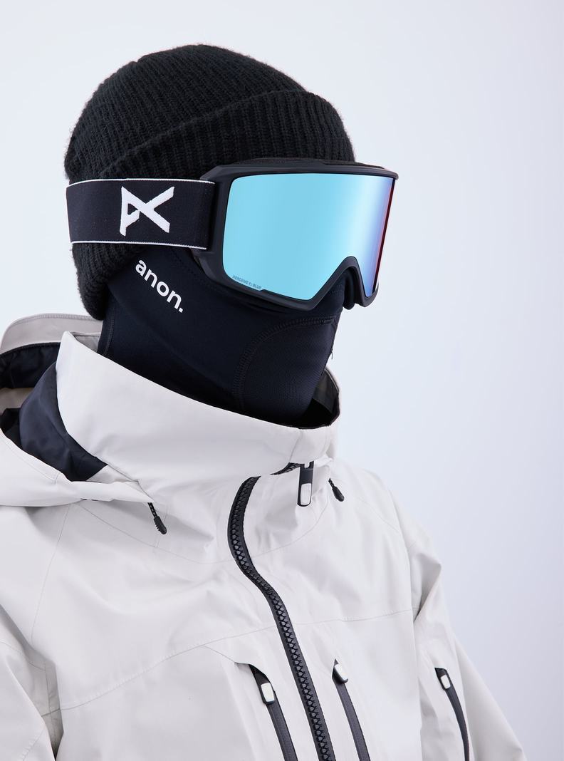 Lunette Ski Burton Anon M3 Goggles + Bonus Lens + MFI Face Mask  Noir Bleu Rose Homme | CLY-5496311