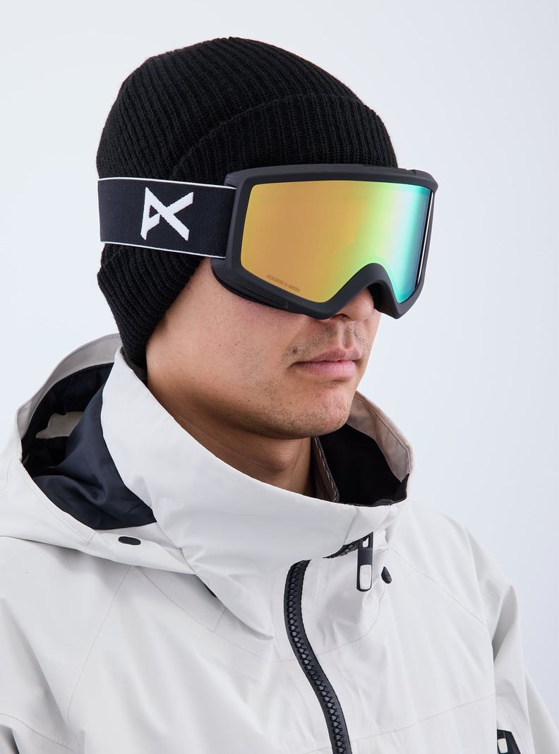 Lunette Ski Burton Anon Helix 2.0 Low Bridge Fit  Noir Vert Homme | EKW-1032281