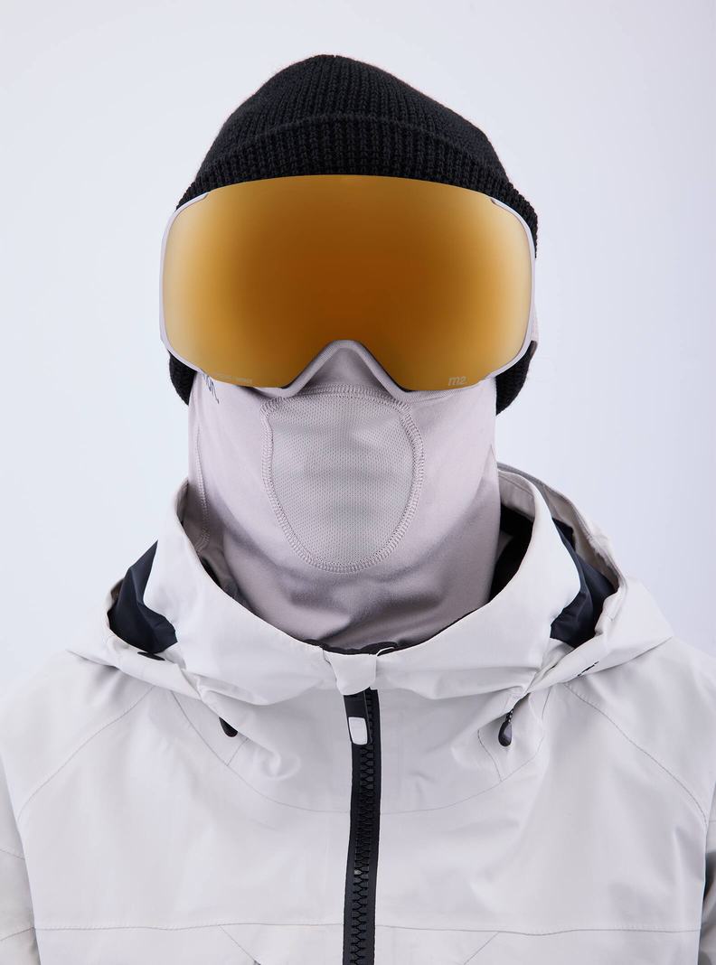 Lunette Ski Burton Anon M2 Goggles + Bonus Lens + MFI Face Mask  Grise Orange Homme | LHQ-8286948