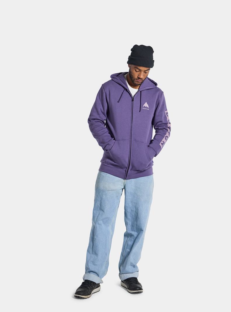 Sweat à capuche Burton Elite Full-Zip  Violette Homme | LHU-6811806