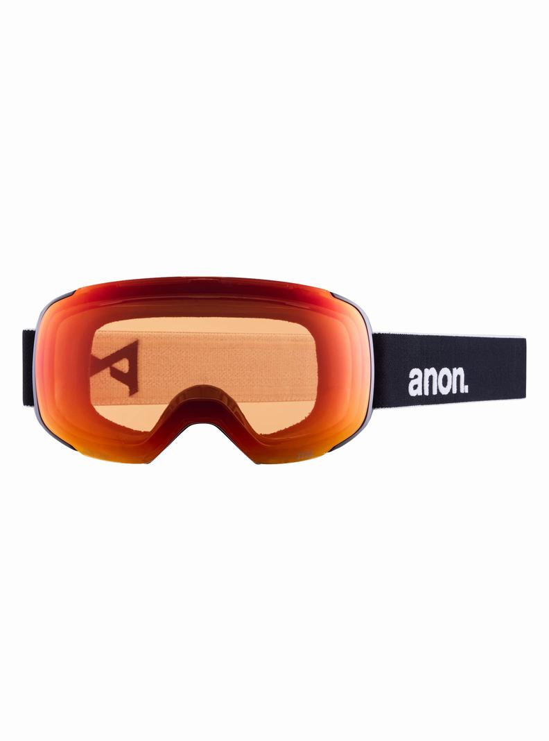 Lunette Ski Burton Anon M2 Goggles + Bonus Lens + MFI Face Mask  Grise Orange Homme | LHQ-8286948