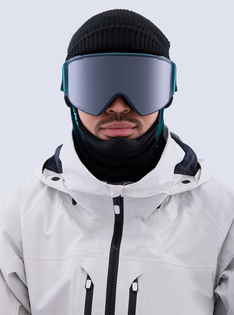 Lunette Ski Burton Anon M4S Goggles (Cylindrical) + Bonus Lens + MFI Face Mask  Noir Orange Rouge Homme | HXU-4166809