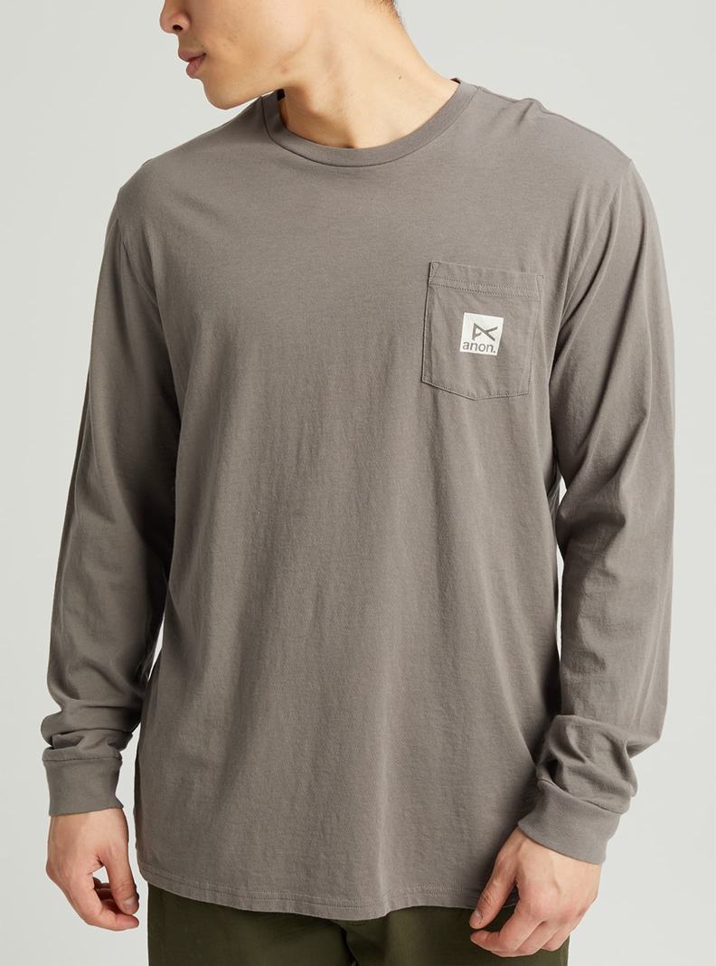 T-shirts Burton Anon Long Sleeve  Grise Homme | CXR-6570279